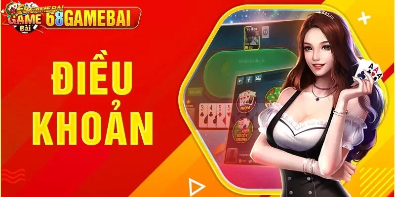 Giao diện trang chủ rõ ràng điều khoản sử dụng 68gamebai
